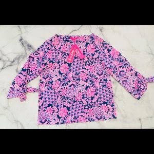 Lilly Pulitzer Tie Sleeve top
